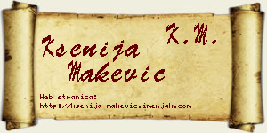 Ksenija Makević vizit kartica